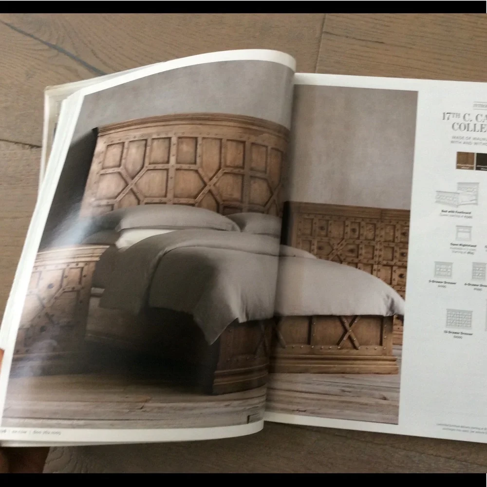 RH restoration hardware catalog table look book
